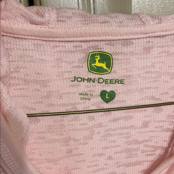 John Deere Light Pink Pullover Hoodie - Picture 2 of 3